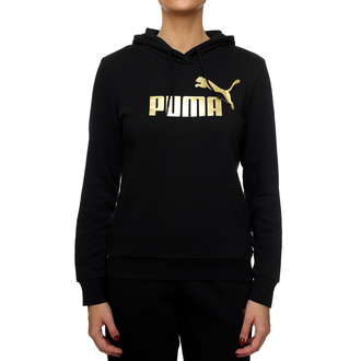 Ženski duks sa kapuljačom Puma ESS+ Metallic Logo Hoodie FL