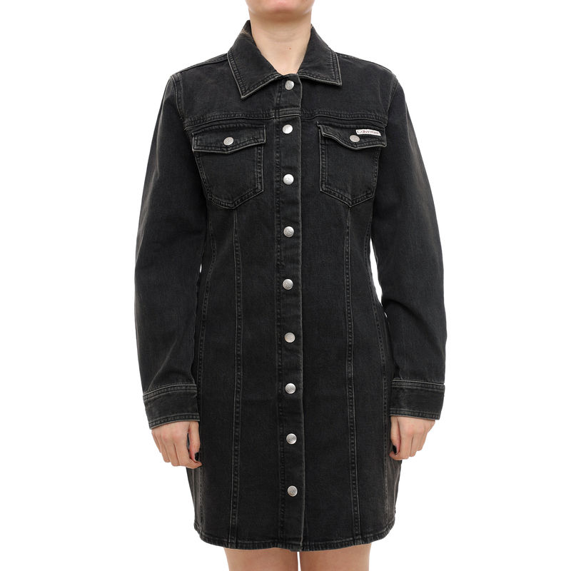 Ženska haljina Calvin Klein Ls denim mini dress ck essential
