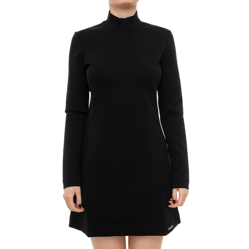 Ženska haljina Calvin Klein Ls scuba fit and flare dress