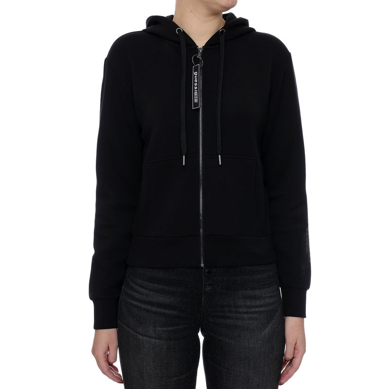 Ženska trenerka gornji deo Guess JEANS AKILAH ZIPPED FLEECE