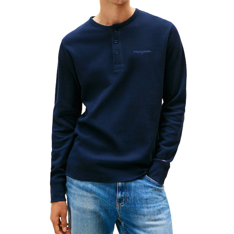 Muški duks Tommy Hilfiger Tjm Slim Waffle Script Henley