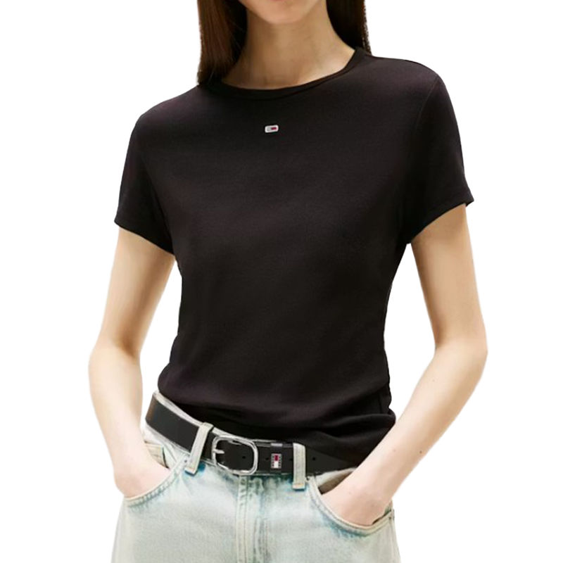 Ženska majica Tommy Hilfiger Slim Essential Rib Ss Ext