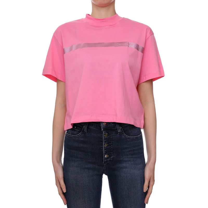 Ženska majica Calvin Klein SHINY LOGO BLOCKING