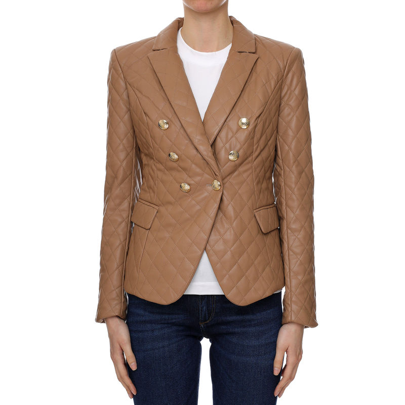 Ženski sako Guess JEANS LS ZIZA QUILTED PU BLAZER