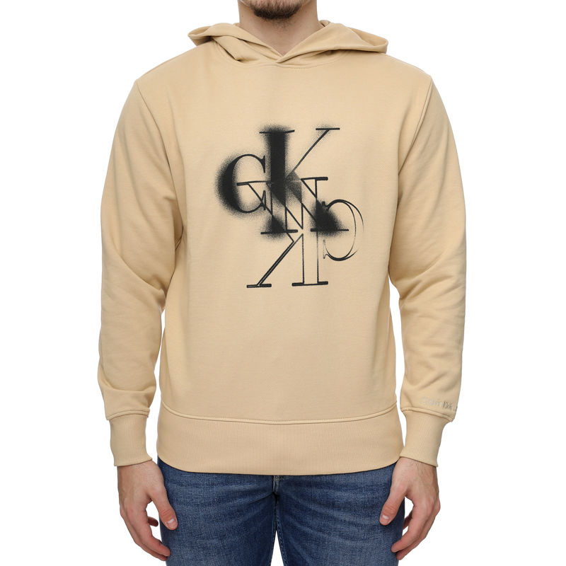 Muški duks Calvin Klein Mirrored Ck Logo Hoodie