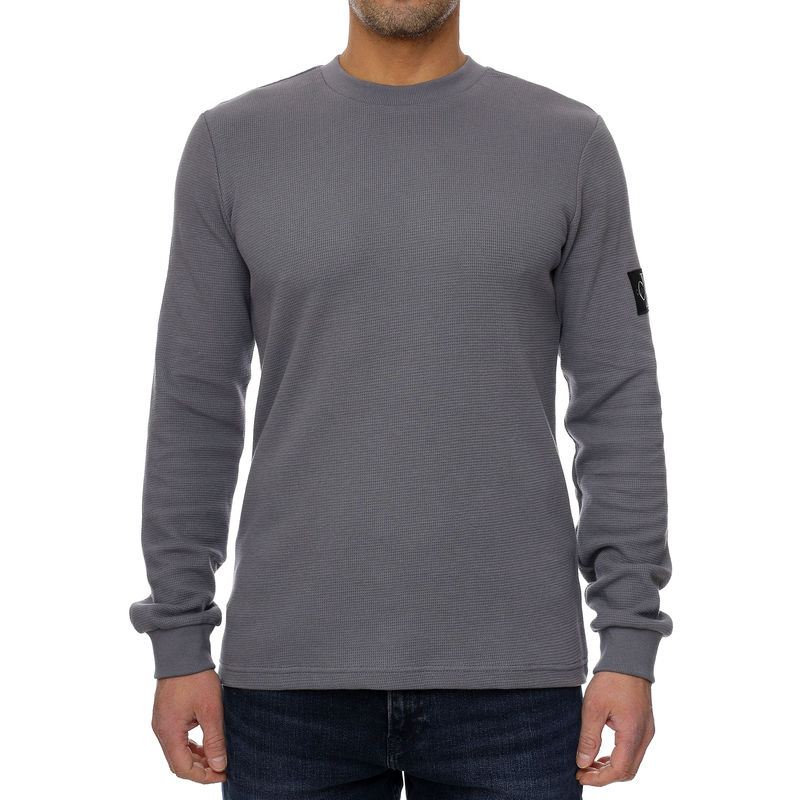 Muški duks Calvin Klein MONOGRAM BADGE WAFFL