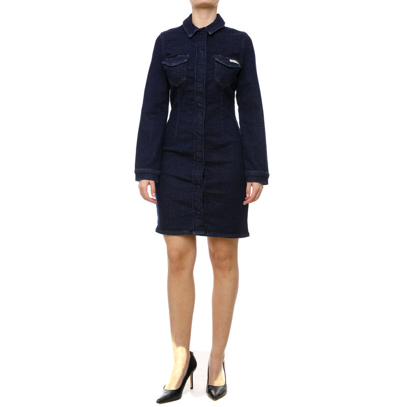 Ženska haljina Calvin Klein Darted Lean Shirt Denim dress