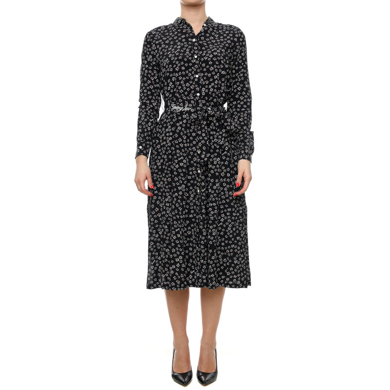 Ženska haljina Tommy Hilfiger Ditsy Belted Midi dress Ex