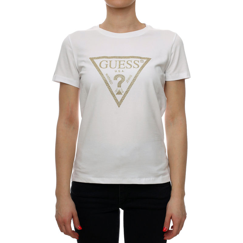 Ženska majica Guess Ss cn gold triangle