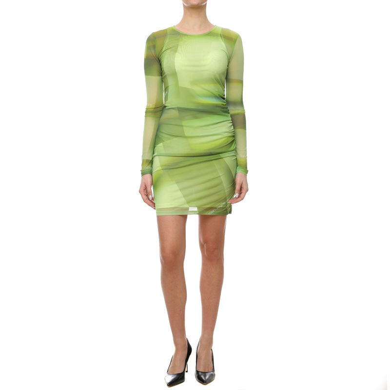 Ženska haljina Calvin Klein Illuminated Aop Mesh dress