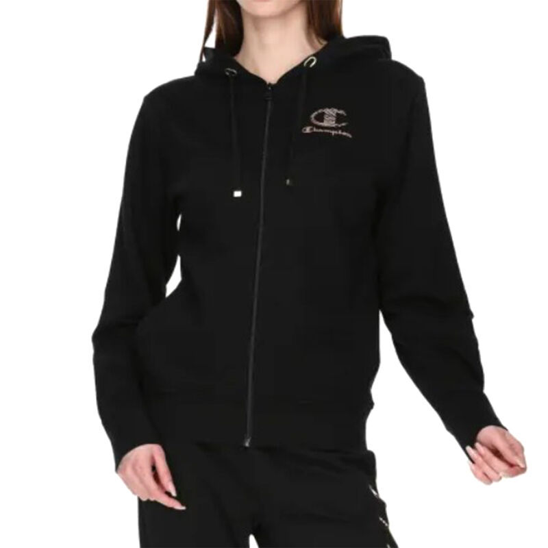 Ženski duks sa zipom i kapuljačom Champion Lady glitter zip hoody