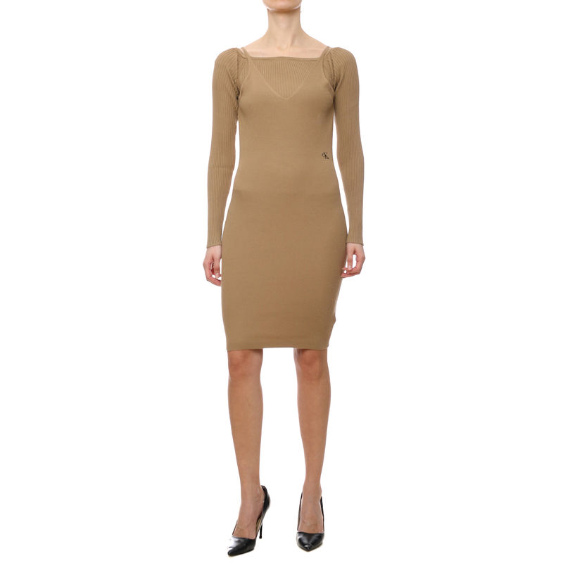 Ženska haljina Calvin Klein Cut Out Sweater Dress