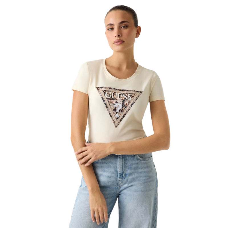 Ženska majica Guess Ss cn leo triangle tee