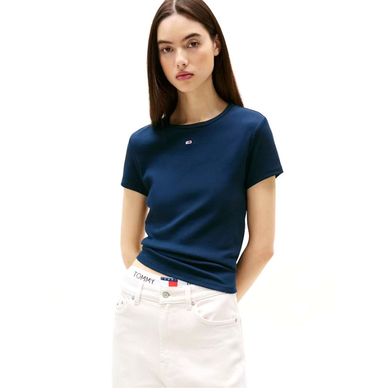 Ženska majica Tommy Hilfiger Tjw slim essential rib ss ext