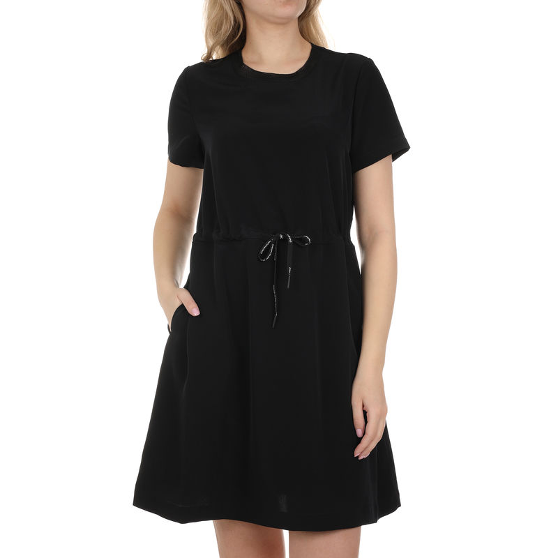 Ženska haljina Calvin Klein BRANDED DRAW CORDS WAISTED DRESS