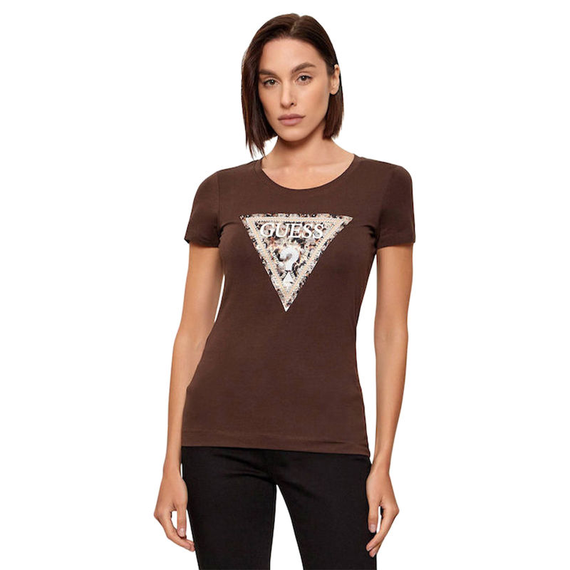 Ženska majica Guess Ss cn leo triangle tee