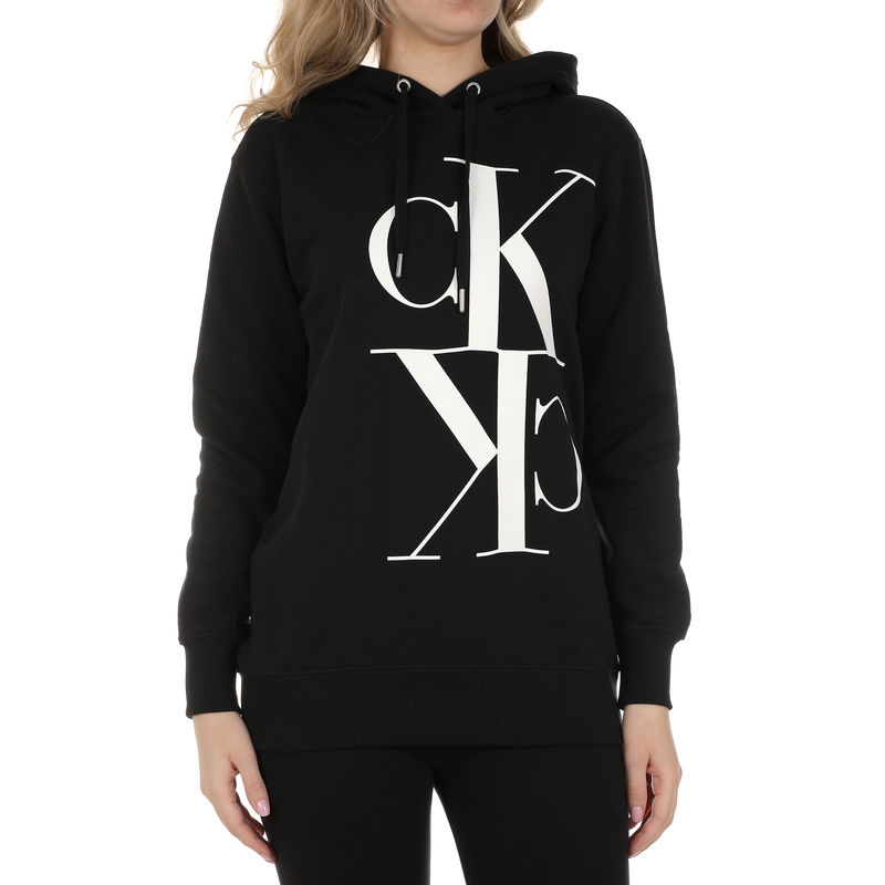 Ženski duks Calvin Klein MIRRORED MONOGRAM HOODIE