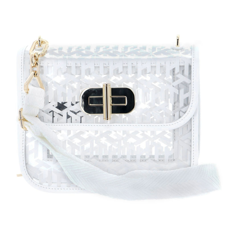 Ženska torba Tommy Hilfiger TURNLOCK CROSSOVER TRANSPARENT