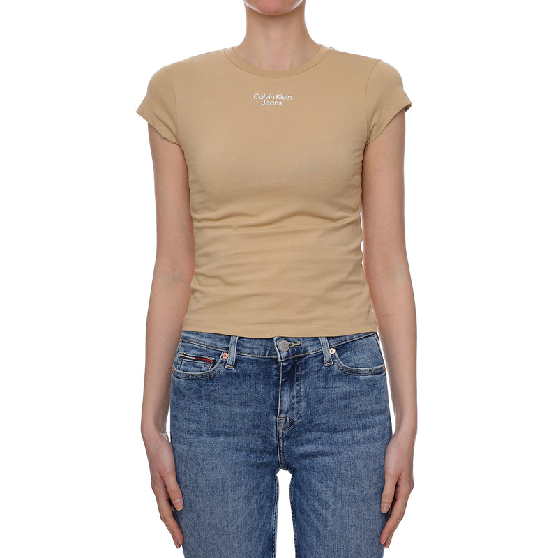 Ženska majica Calvin Klein STACKED LOGO TIGHT T-SHIRT