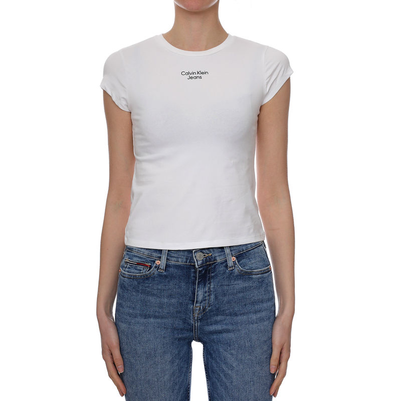 Ženska majica Calvin Klein STACKED LOGO TIGHT T-SHIRT