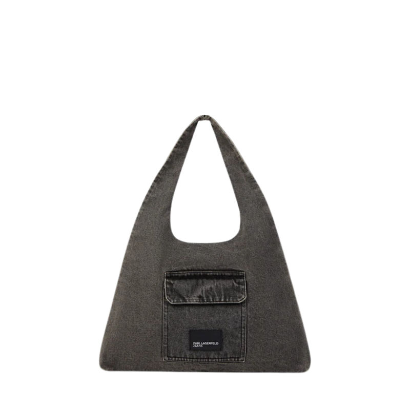 Ženska torba KLJ Hobo black denim shopper