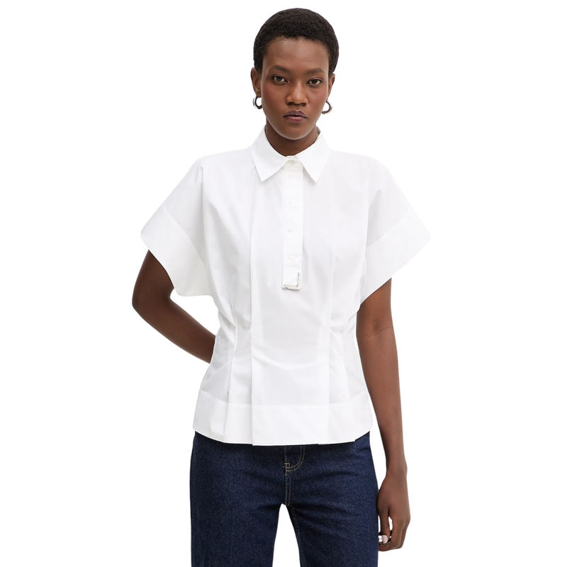 Ženska košulja Karl Lagerfeld Metal detail poplin shirt