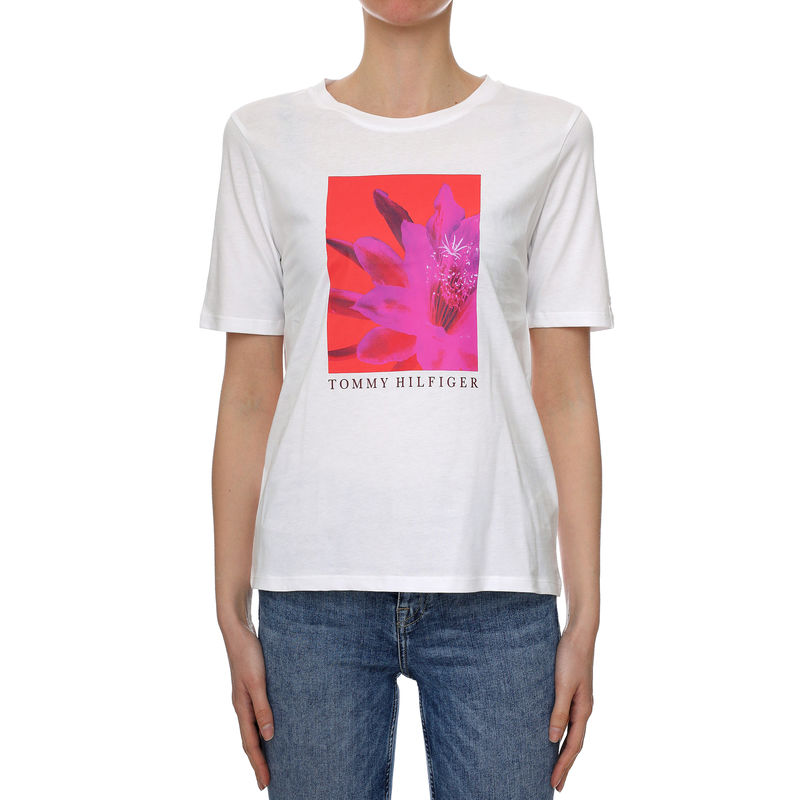 Ženska majica Tommy Hilfiger REGULAR FLORAL C-NK TEE SS YCF