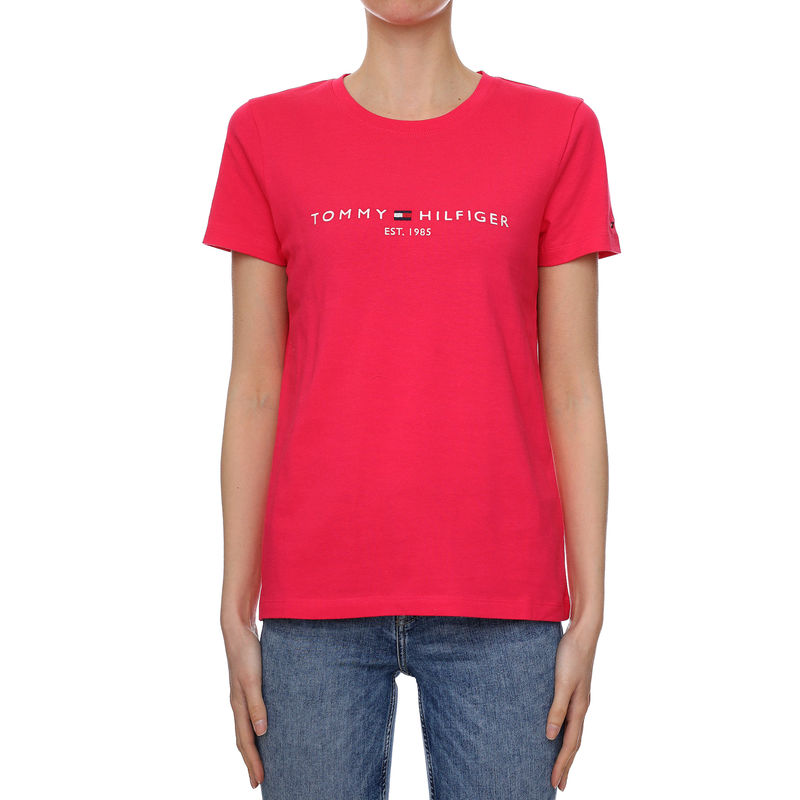 Ženska majica Tommy Hilfiger REGULAR HILFIGER C-NK TEE SS TZR