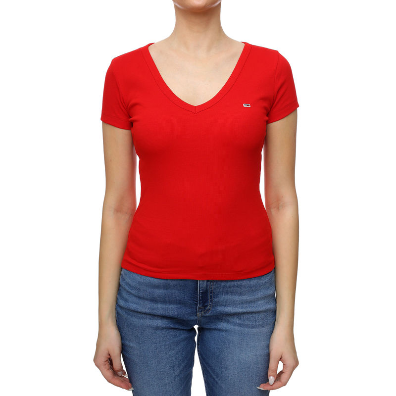 Ženska majica Tommy Hilfiger slim essential rib v ss