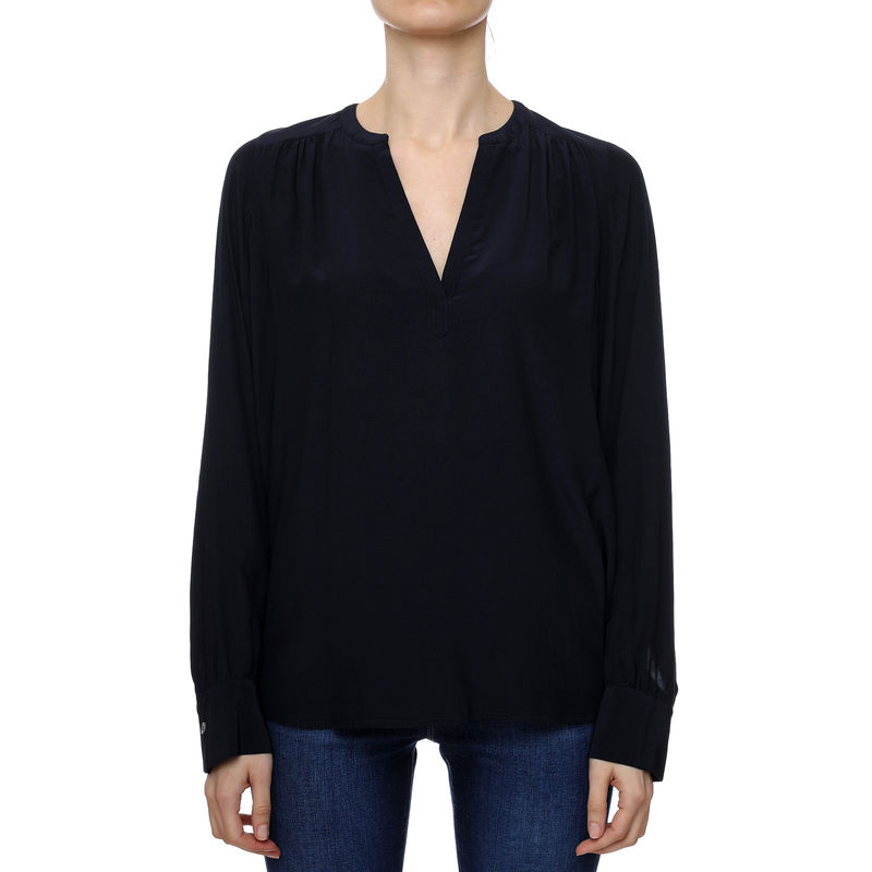 Ženska košulja Tommy Hilfiger Vis Solid V-Neck Blouse LS