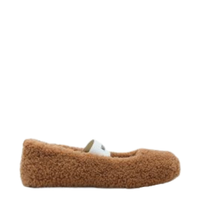 Ženske baletanke Mb Shearling ballerina cognac