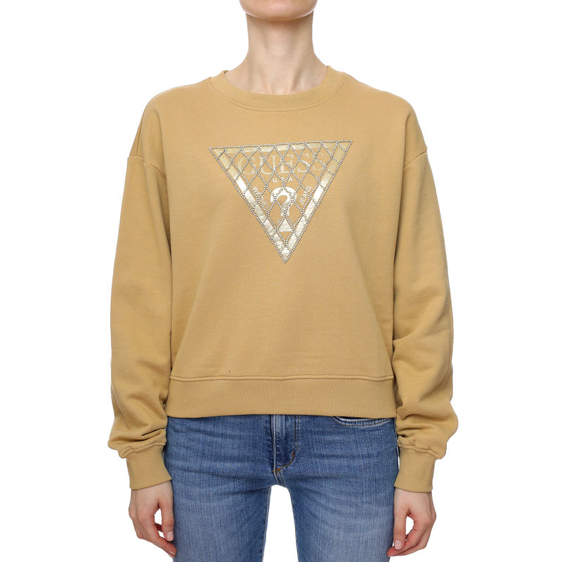 Ženski duks Guess Ls Crystal Mesh Pullover