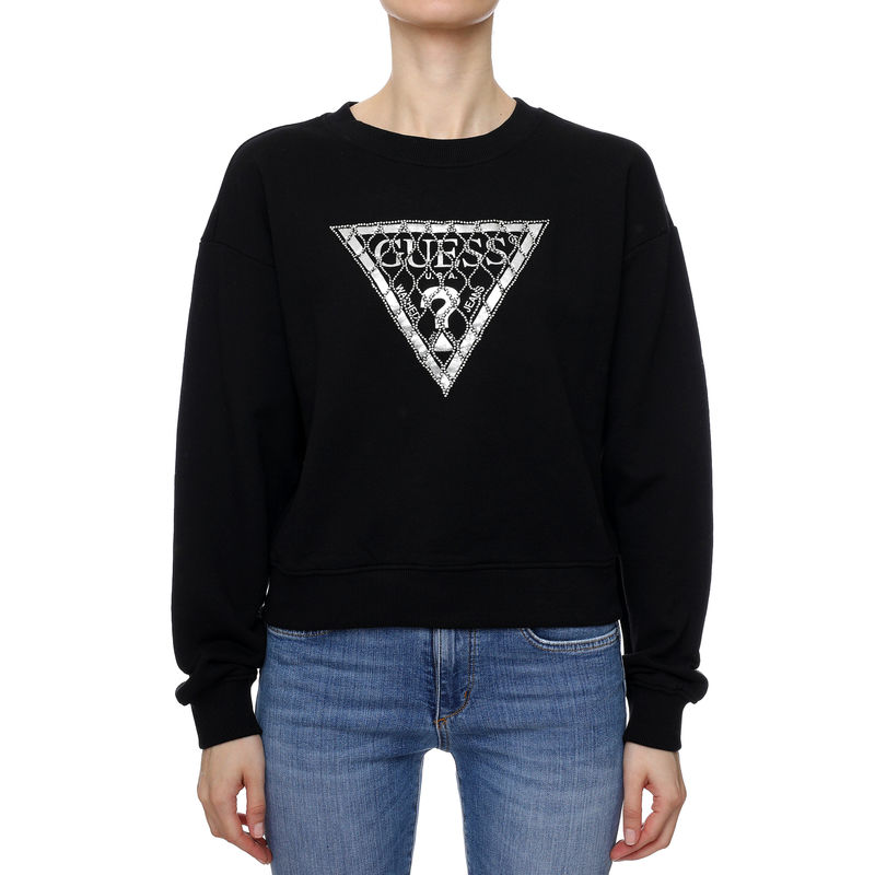 Ženski duks Guess Ls Crystal Mesh Pullover