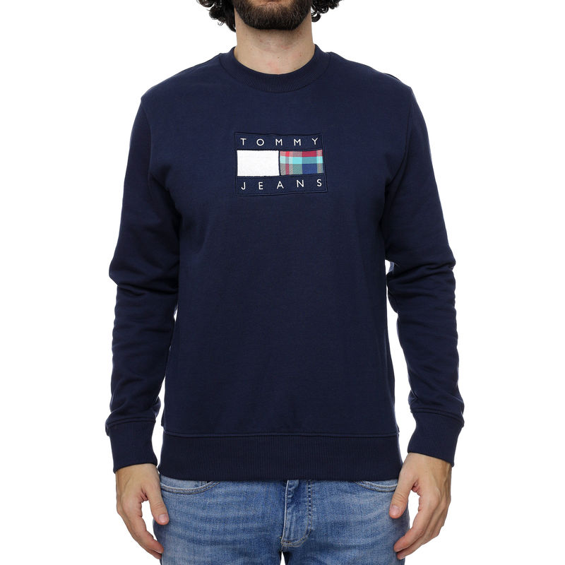 Muški duks Tommy Hilfiger Regular Tartan Flag Crew