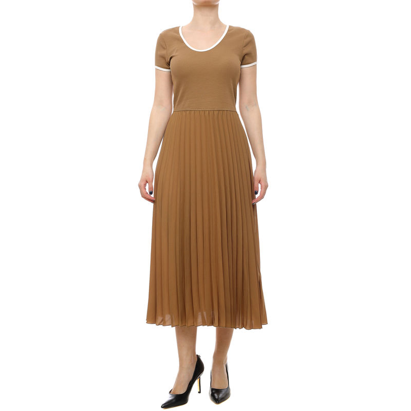 Ženska haljina Tommy Hilfiger Contrast Soft V-Nk Pleat dress