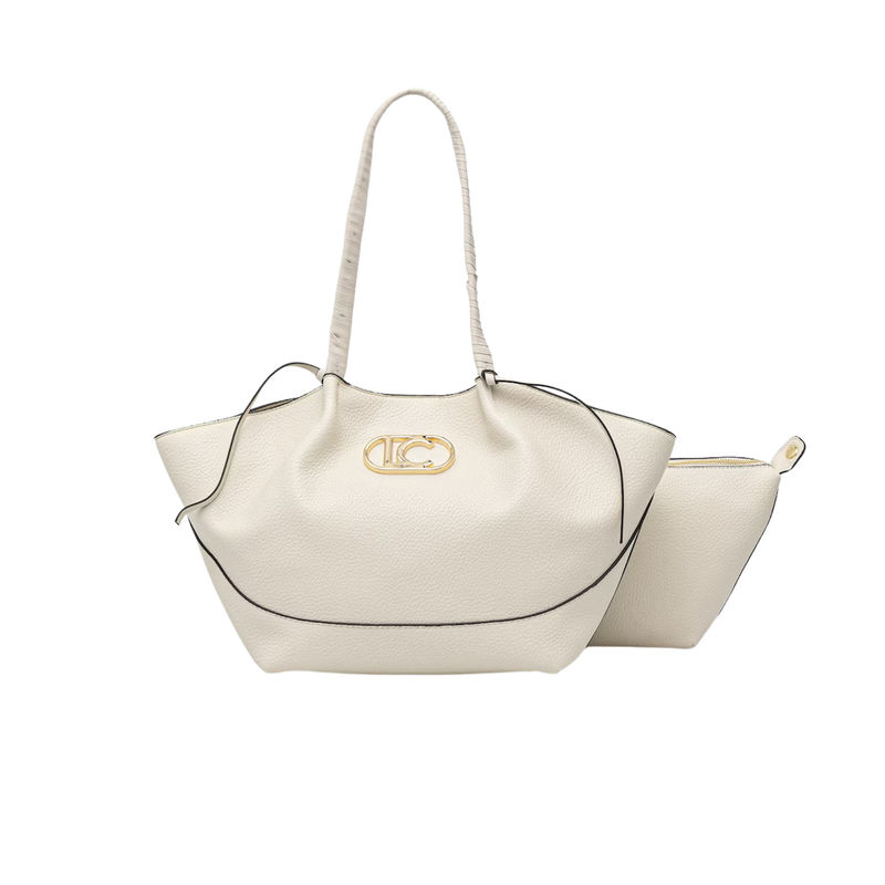 Ženska torba Lola Faux leather tote bag with braided strap and tie detail