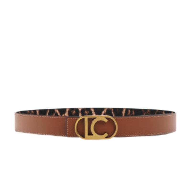 Ženski kaiš Lola Reversible animal print belt with oval logo buckle
