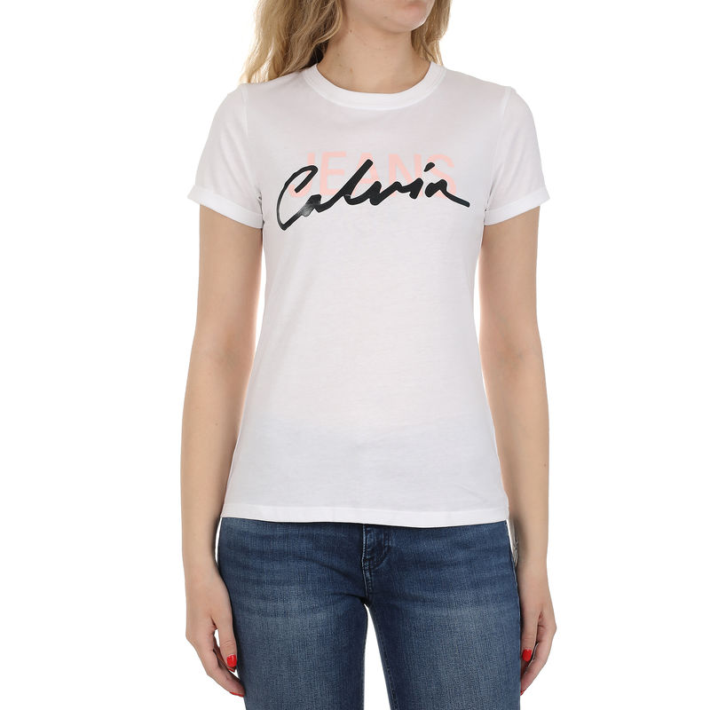 Ženska majica Calvin Klein SCRIPT CALVIN JEANS SLIM TEE