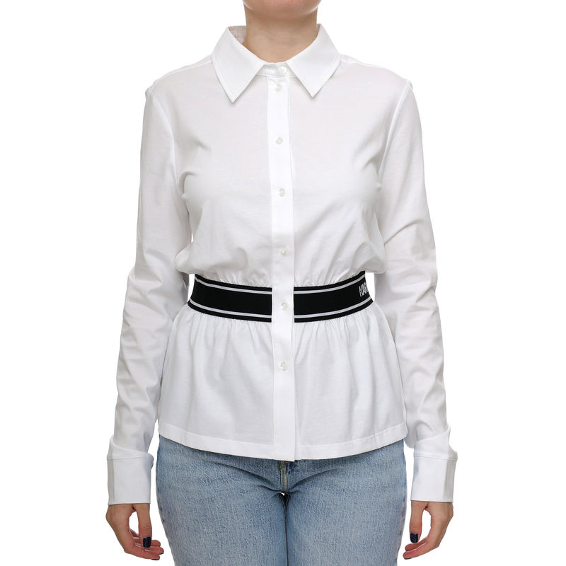 Ženska košulja Karl Lagerfeld Jersey Logo Button Down