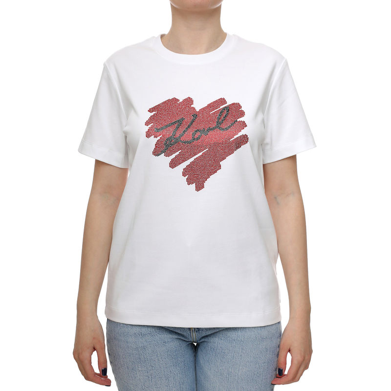 Ženska majica Karl Lagerfeld Hearts Rs T-Shirt