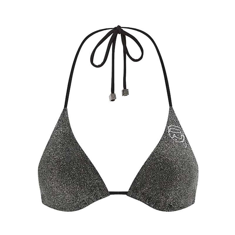 Ženski kupaći gornji deo Karl Lagerfeld ikonik 2.0 lurex triangle