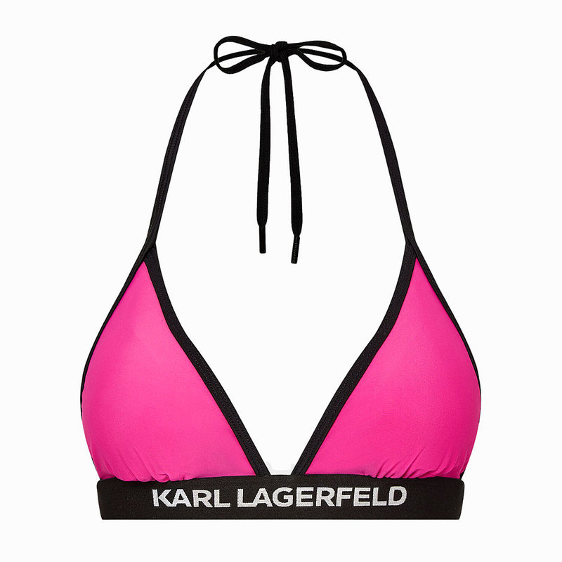 Ženski kupaći gornji deo Karl Lagerfeld Triangle W/ Logo Elastic