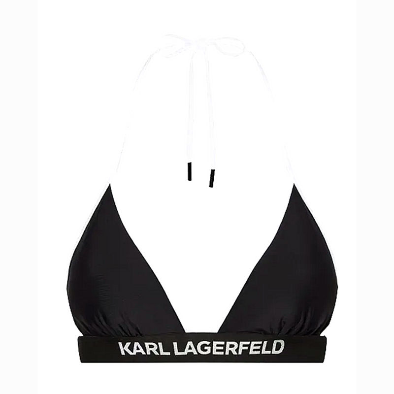 Ženski kupaći Karl Lagerfeld triangle w/ logo elastic