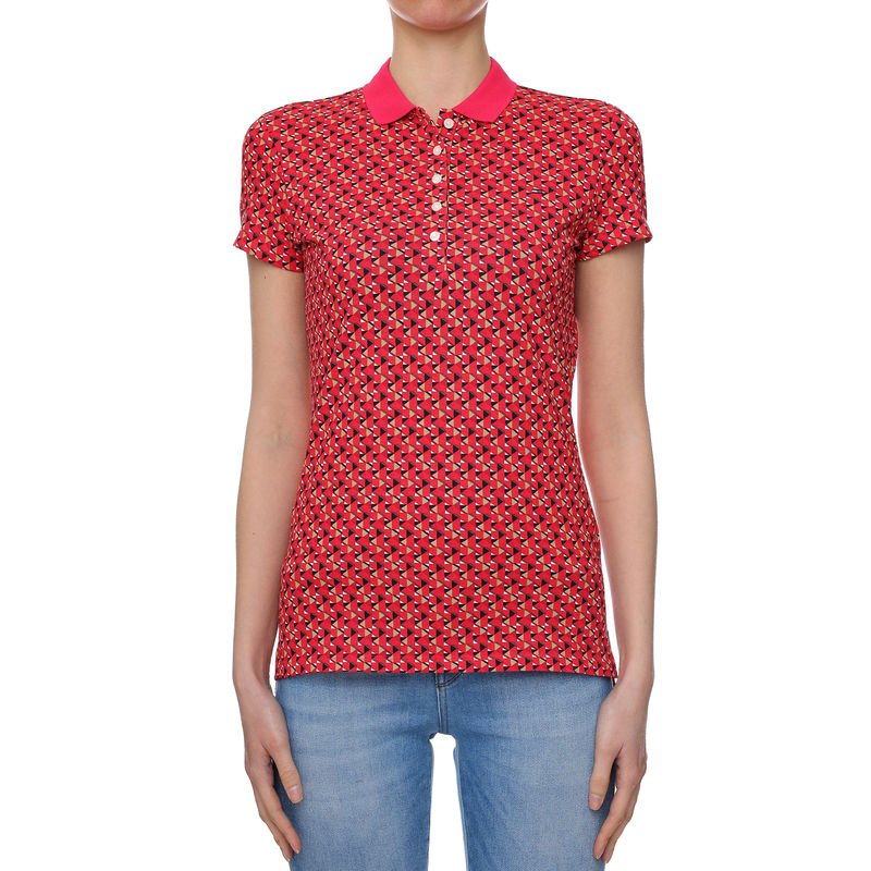 Ženska majica Tommy Hilfiger SLIM PRINTED POLO SS 0J1