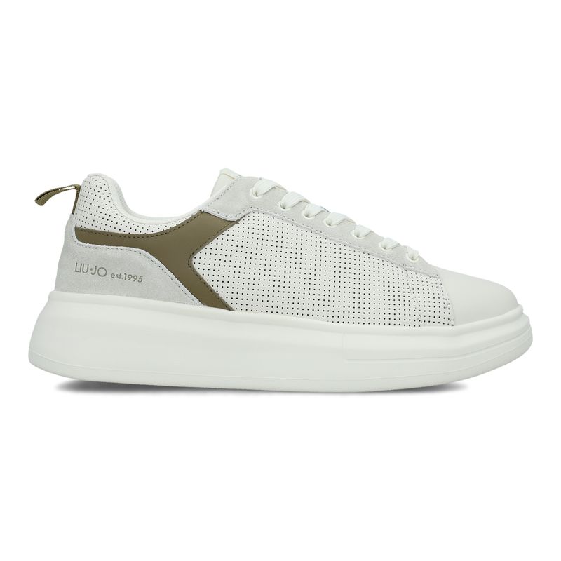 Muške patike Liu Jo Big 05 - Sneaker Cow Suede/Perforated Milk/Jungle