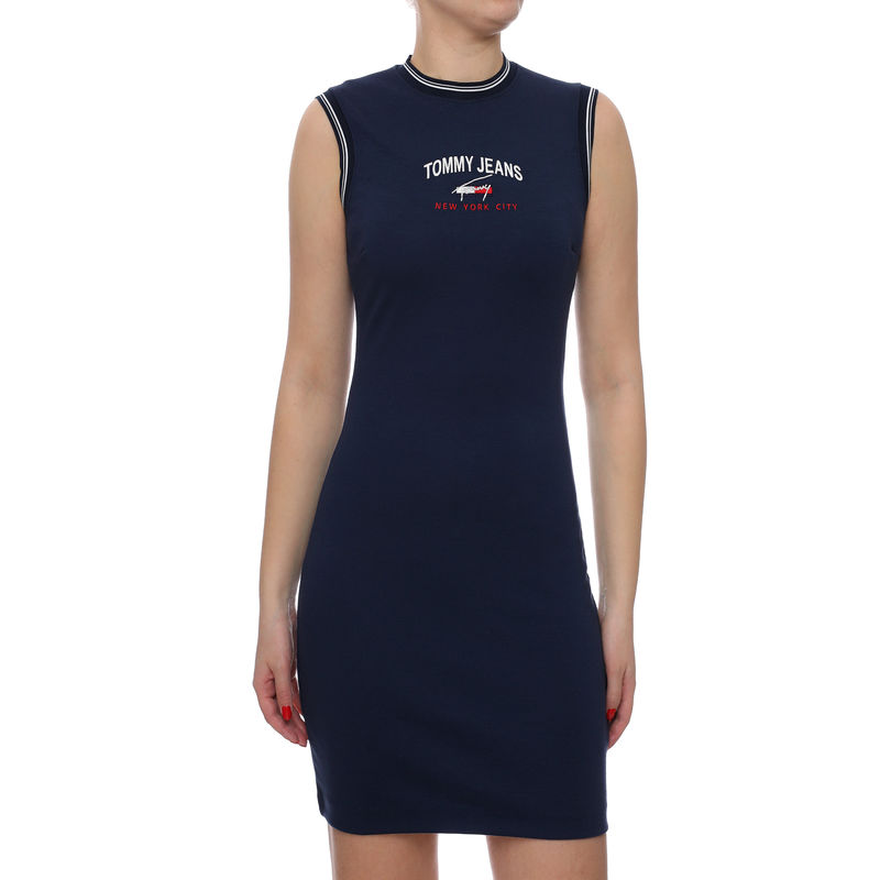 Ženska haljina Tommy Hilfiger TIMELESS SCRIPT DRESS