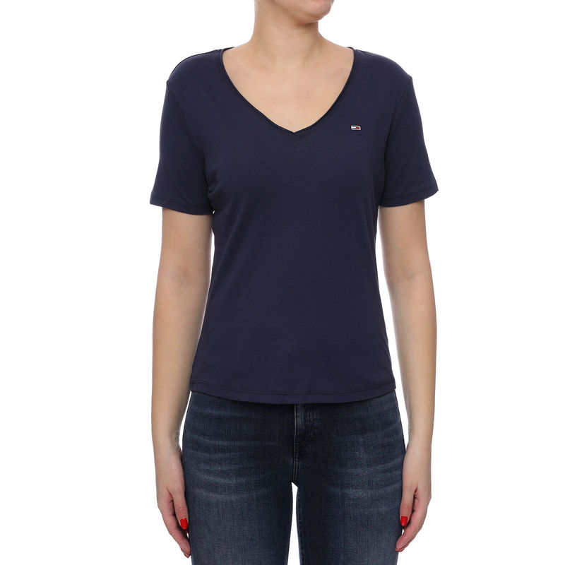 Ženska majica Tommy Hilfiger SLIM JERSEY V NECK