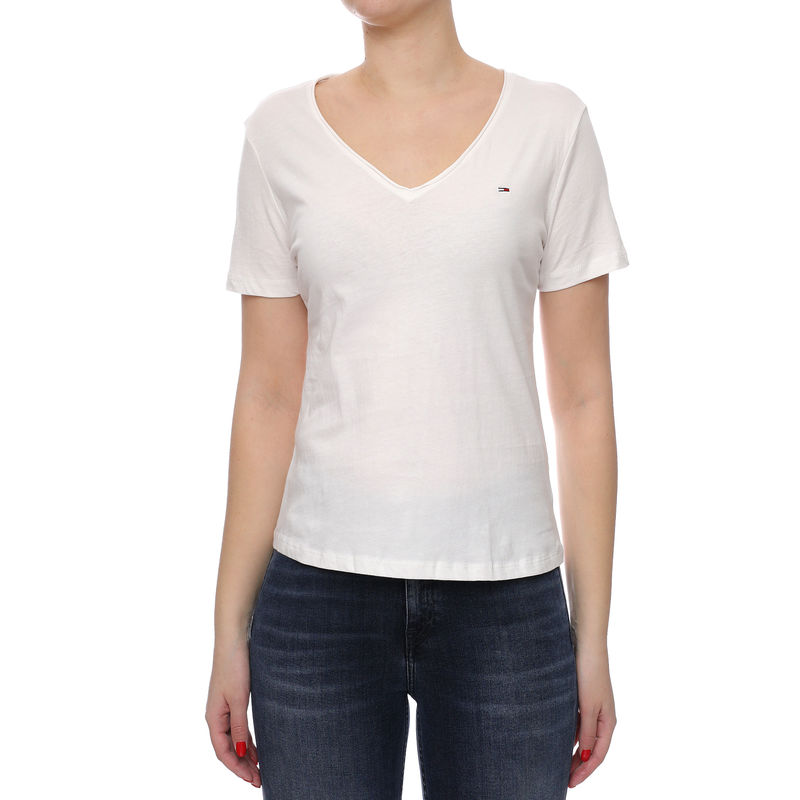 Ženska majica Tommy Hilfiger SLIM JERSEY V NECK