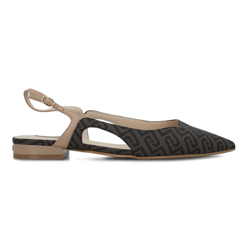 Ženske baletanke Liu Jo Vivien 07 - sling back monogram saffiano brown