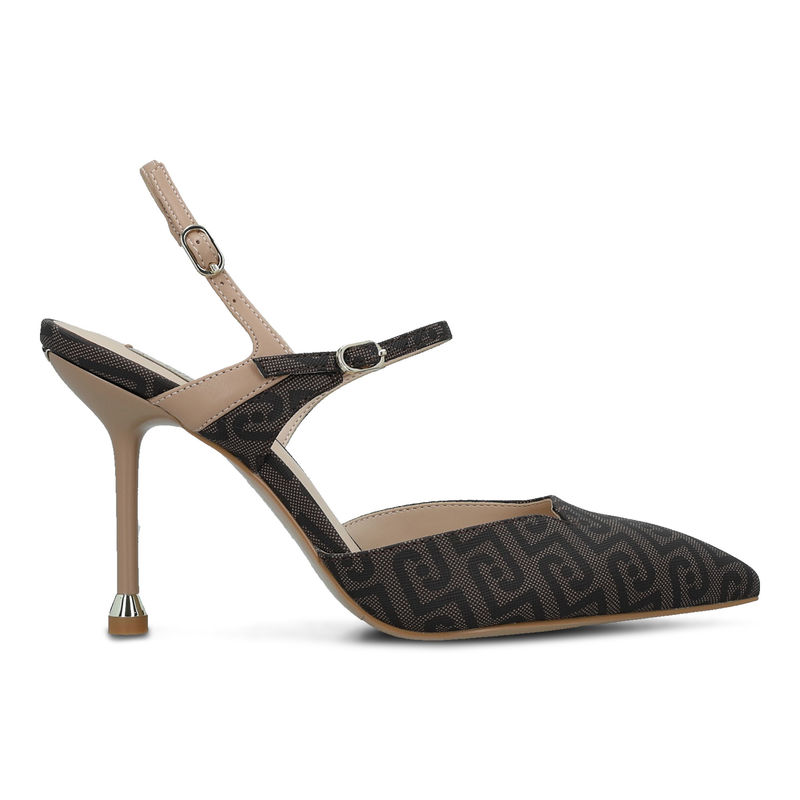 Ženske cipele sa štiklom Liu Jo Demi 13 - sling back monogram saffiano brown